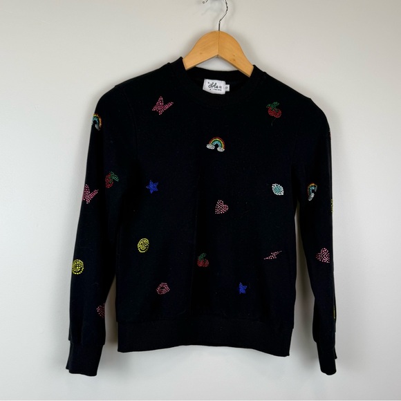 Lola And The Boys Other - Lola and the Boys Crystal Doodle Sweatshirt Girls Size 12
